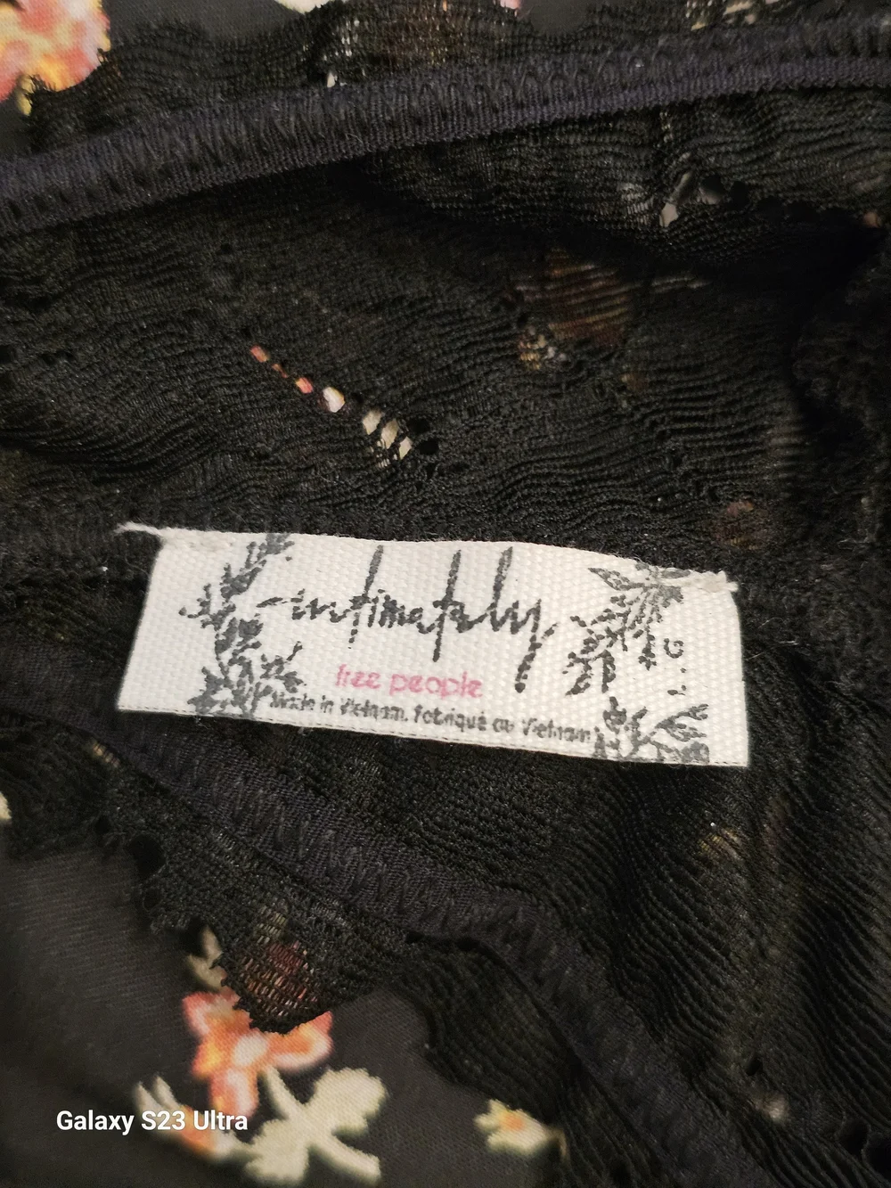 Free People Intimately Gossamer Glow Black Floral Slip Midi Dress - Picture 5 of 11